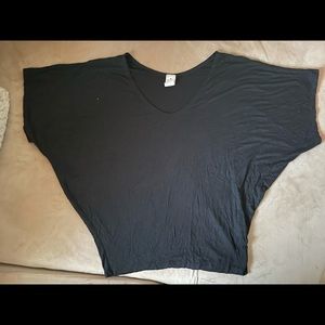 Flattering drapey top.